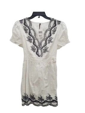 Mushka by Sienna Rose Off White dress with black embroidered detailing